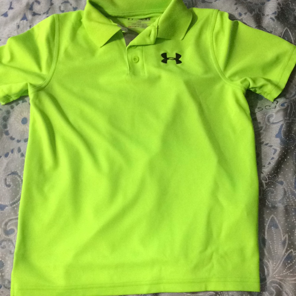 Volt green Under Armor golf shirt